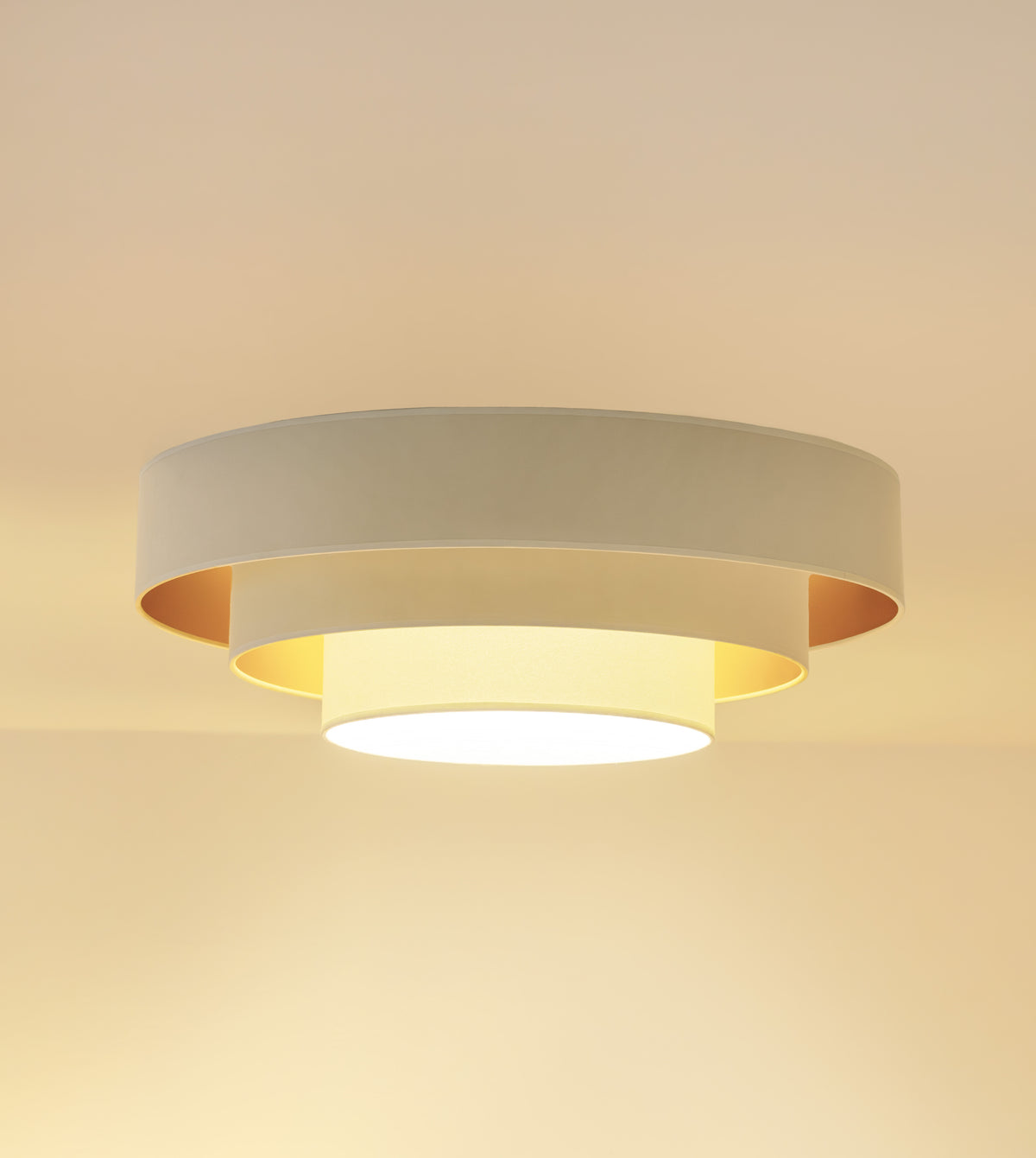Plafon DUOLLA LUNETA LATTE 750077 kremowy/złoty n/axLampa LED średn.60cm
