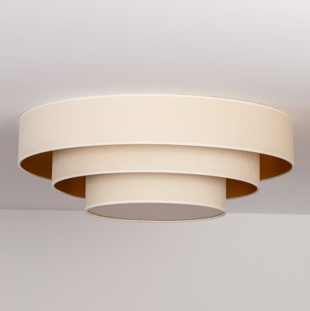 Plafon DUOLLA LUNETA LATTE 750077 kremowy/złoty n/axLampa LED średn.60cm