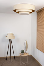 Plafon DUOLLA LUNETA LATTE 750107 kremowy/złoty n/axLampa LED średn.80cm