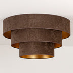 Plafon DUOLLA LUNETA MOKKA 750459 brązowy/złoty 1xE27 średn.60cm