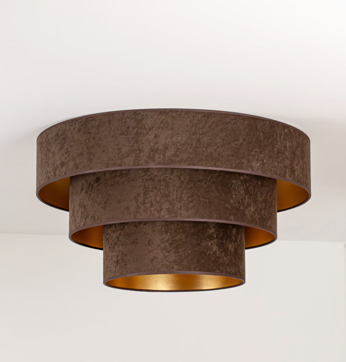 Plafon DUOLLA LUNETA MOKKA 750459 brązowy/złoty 1xE27 średn.60cm