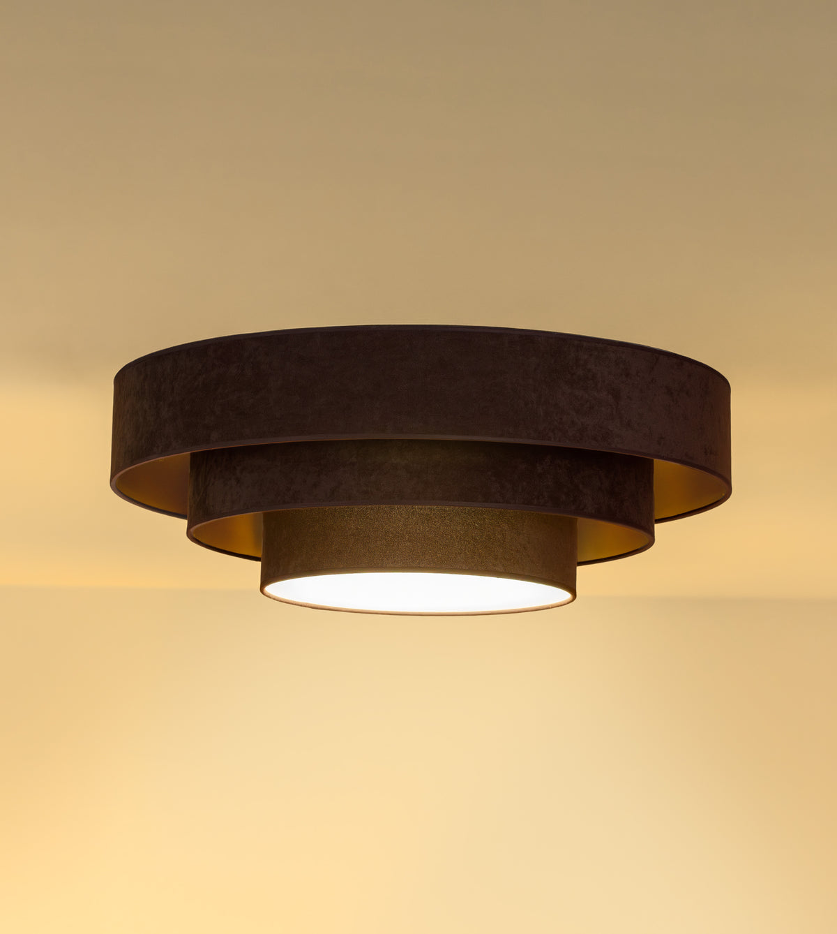 Plafon DUOLLA LUNETA MOKKA 750466 brązowy/złoty n/axLampa LED średn.60cm