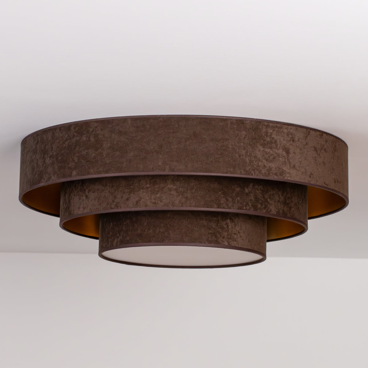 Plafon DUOLLA LUNETA MOKKA 750466 brązowy/złoty n/axLampa LED średn.60cm