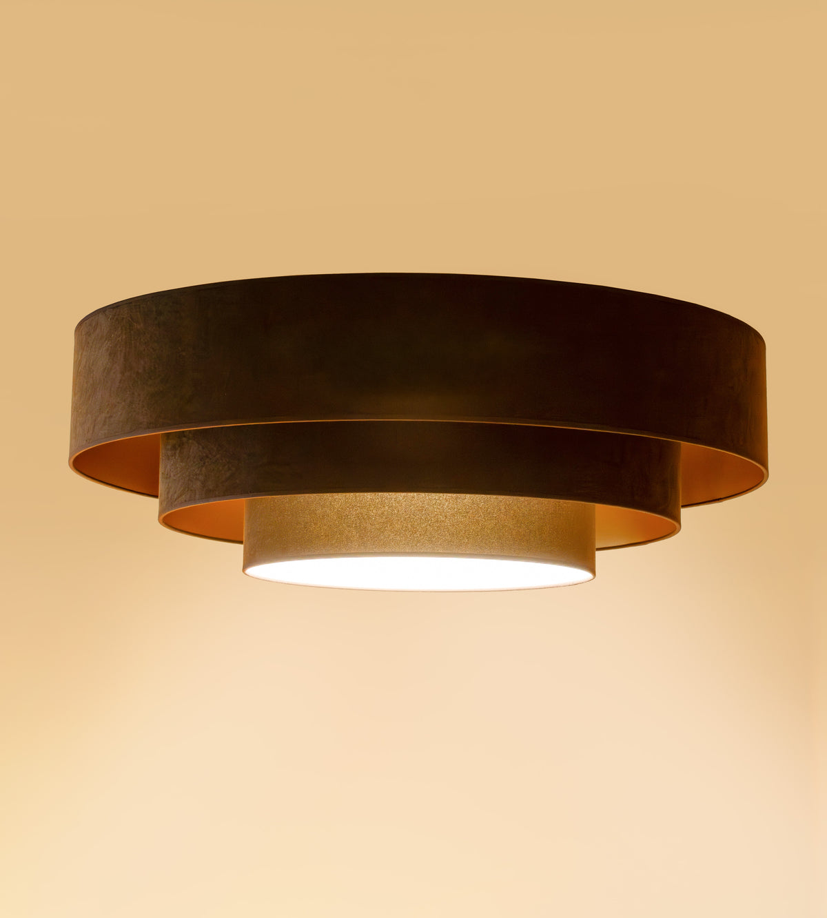 Plafon DUOLLA LUNETA MOKKA 750497 brązowy/złoty n/axLampa LED średn.80cm