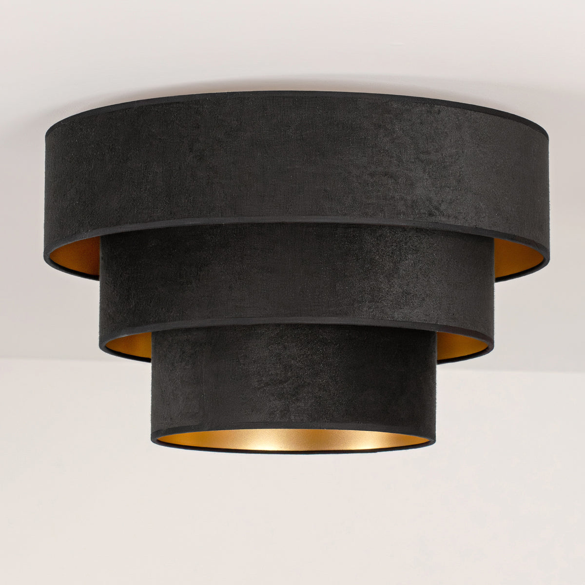 Plafon DUOLLA LUNETA NERO 750541 czarny/złoty 1xE27 średn.45cm
