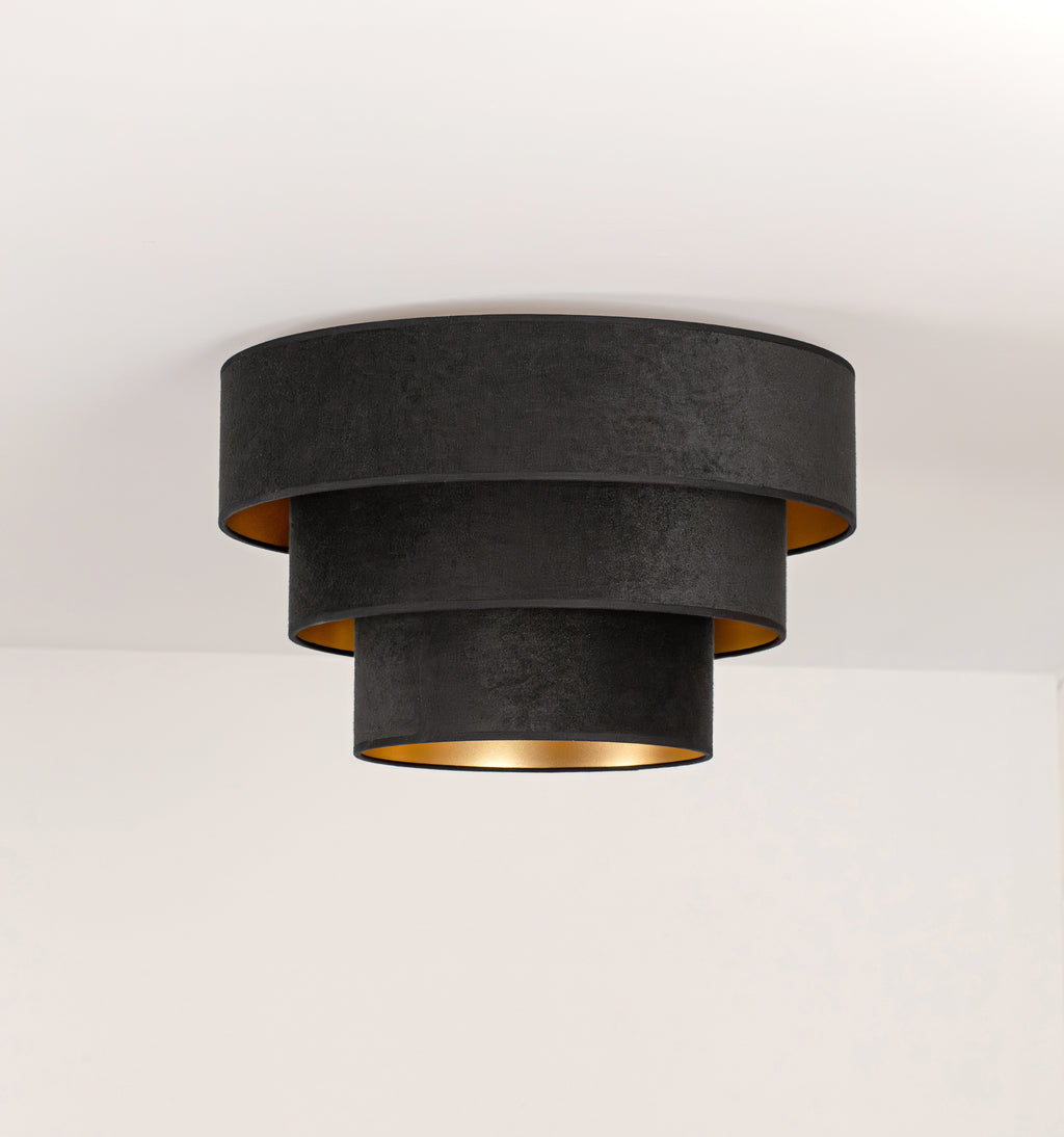 Plafon DUOLLA LUNETA NERO 750541 czarny/złoty 1xE27 średn.45cm