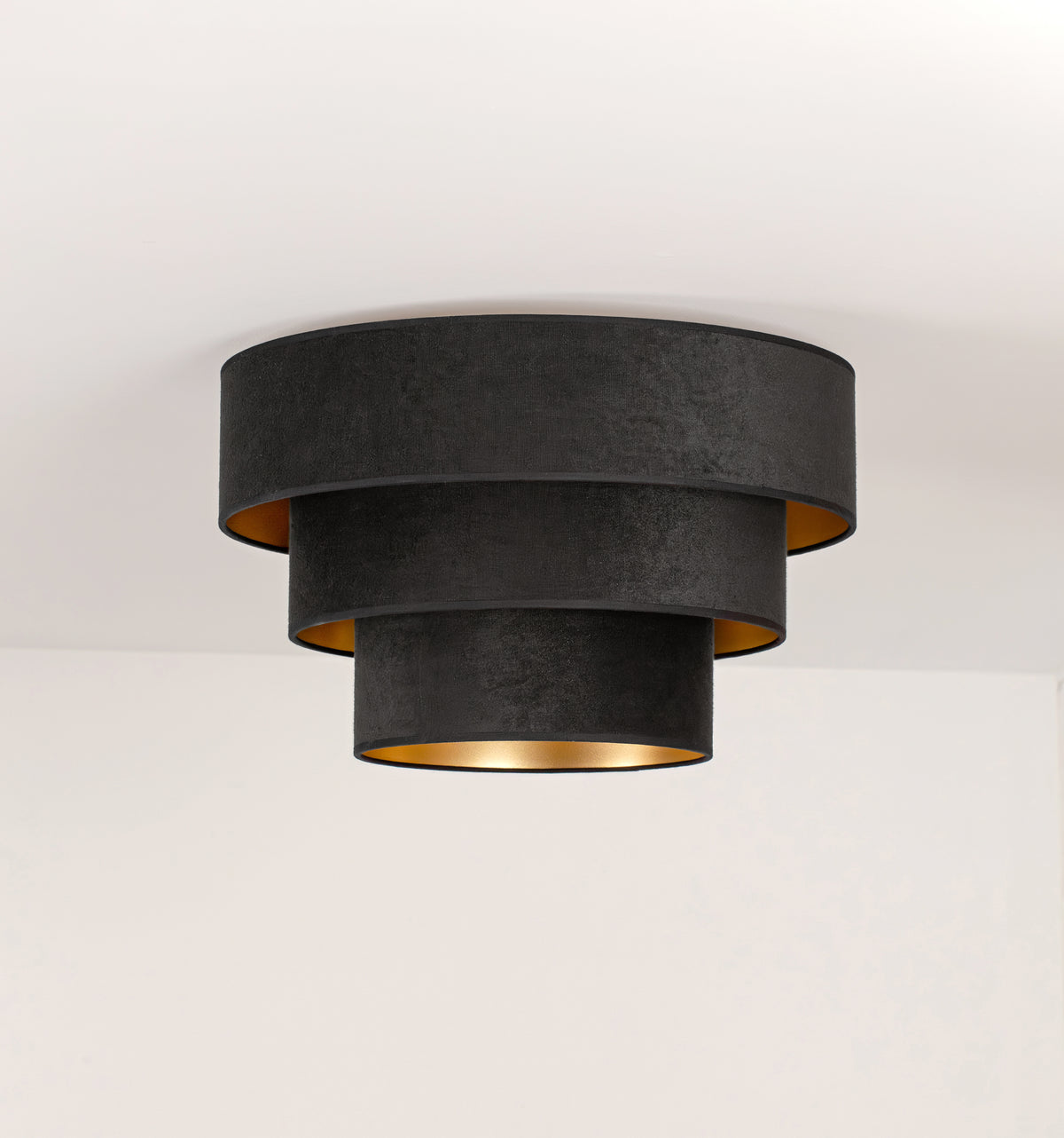Plafon DUOLLA LUNETA NERO 750541 czarny/złoty 1xE27 średn.45cm
