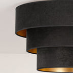 Plafon DUOLLA LUNETA NERO 750541 czarny/złoty 1xE27 średn.45cm