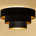 Plafon DUOLLA LUNETA NERO 750589 czarny/złoty 1xE27 średn.60cm