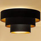 Plafon DUOLLA LUNETA NERO 750589 czarny/złoty 1xE27 średn.60cm