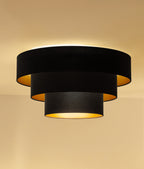 Plafon DUOLLA LUNETA NERO 750589 czarny/złoty 1xE27 średn.60cm