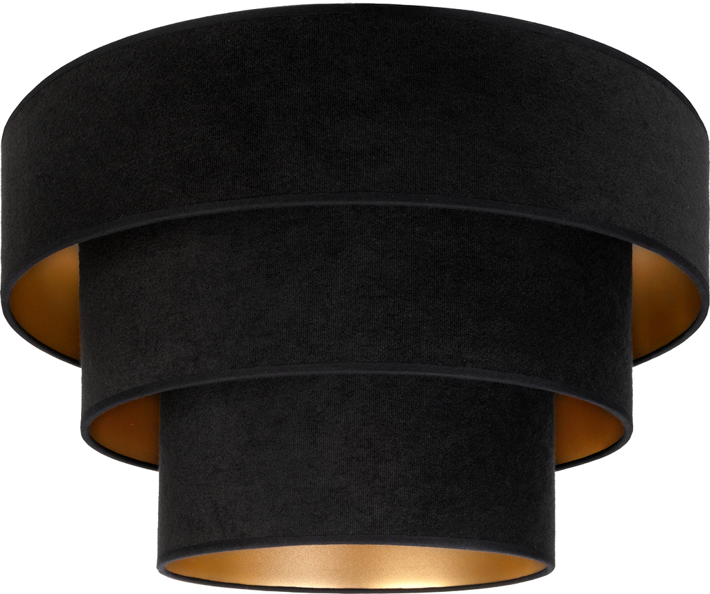 Plafon DUOLLA LUNETA NERO 750589 czarny/złoty 1xE27 średn.60cm