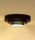Plafon DUOLLA LUNETA NERO 750596 czarny/złoty n/axLampa LED średn.60cm