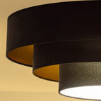 Plafon DUOLLA LUNETA NERO 750596 czarny/złoty n/axLampa LED średn.60cm