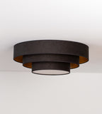 Plafon DUOLLA LUNETA NERO 750596 czarny/złoty n/axLampa LED średn.60cm