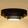 Plafon DUOLLA LUNETA NERO 750626 czarny/złoty n/axLampa LED średn.80cm