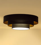 Plafon DUOLLA LUNETA NERO 750626 czarny/złoty n/axLampa LED średn.80cm