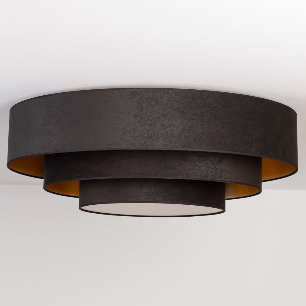 Plafon DUOLLA LUNETA NERO 750626 czarny/złoty n/axLampa LED średn.80cm