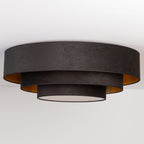 Plafon DUOLLA LUNETA NERO 750626 czarny/złoty n/axLampa LED średn.80cm