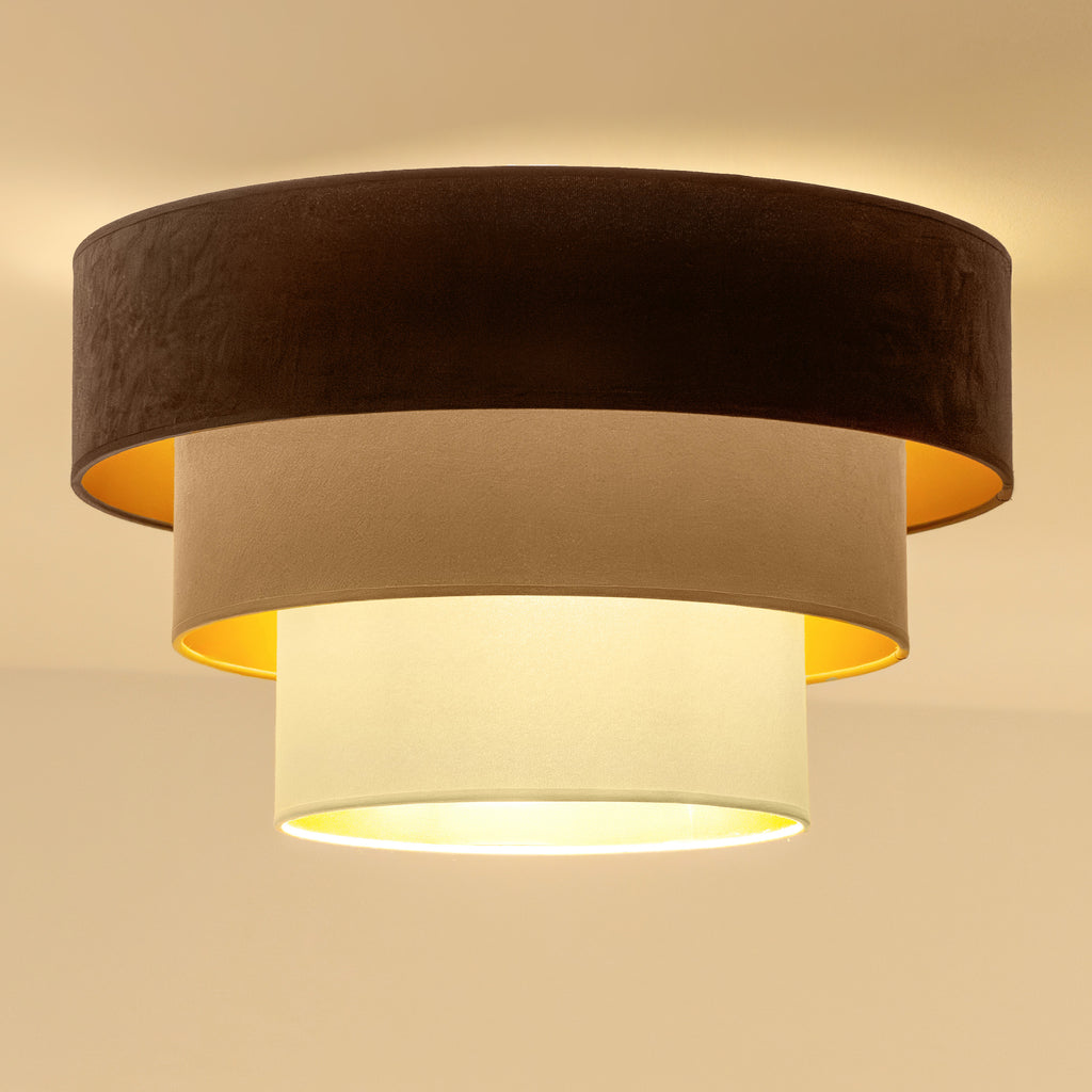 Plafon DUOLLA LUNETA TIRAMISU 750671 brązowy/kremowy 1xE27 średn.45cm