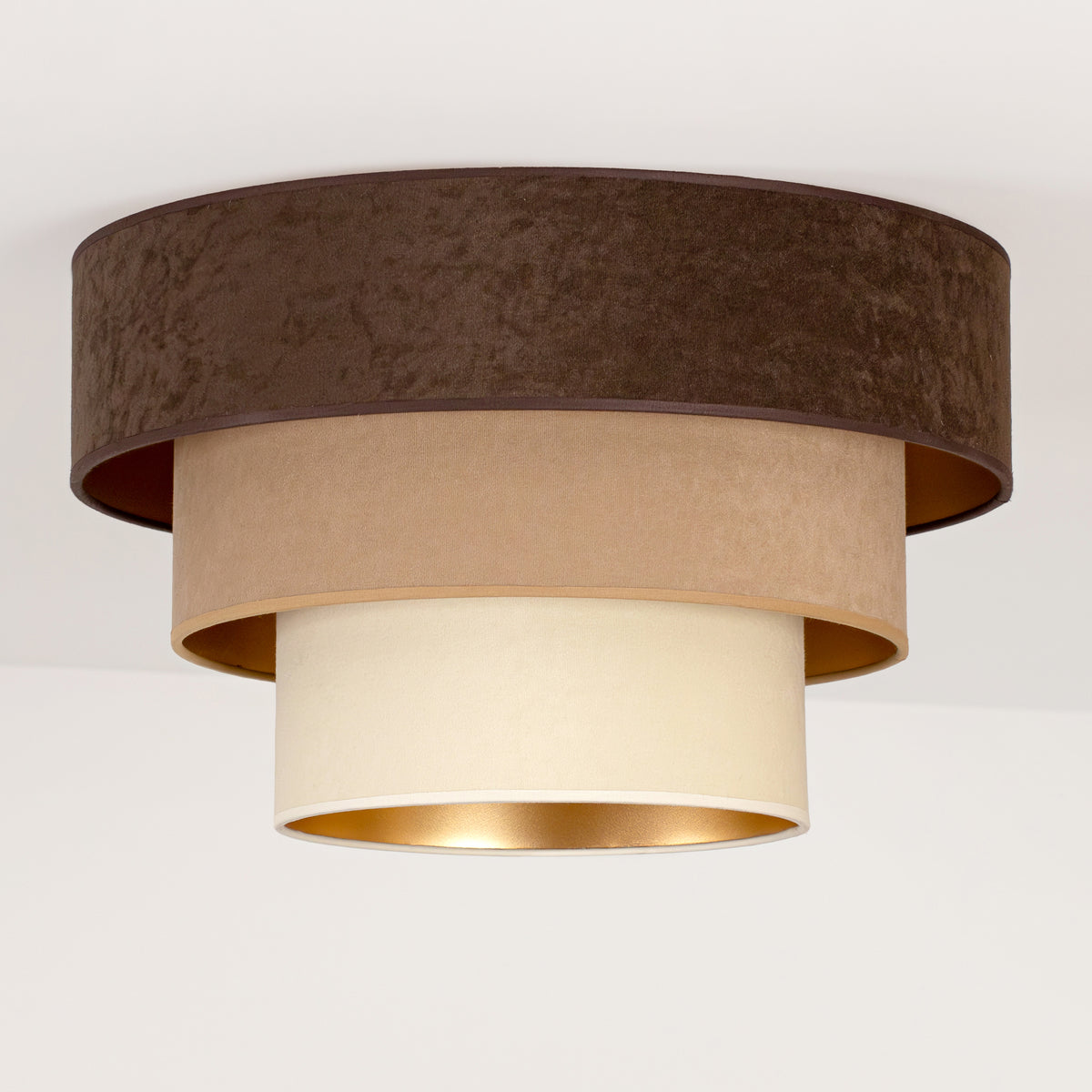 Plafon DUOLLA LUNETA TIRAMISU 750671 brązowy/kremowy 1xE27 średn.45cm