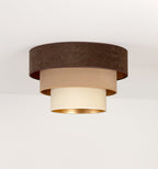 Plafon DUOLLA LUNETA TIRAMISU 750671 brązowy/kremowy 1xE27 średn.45cm