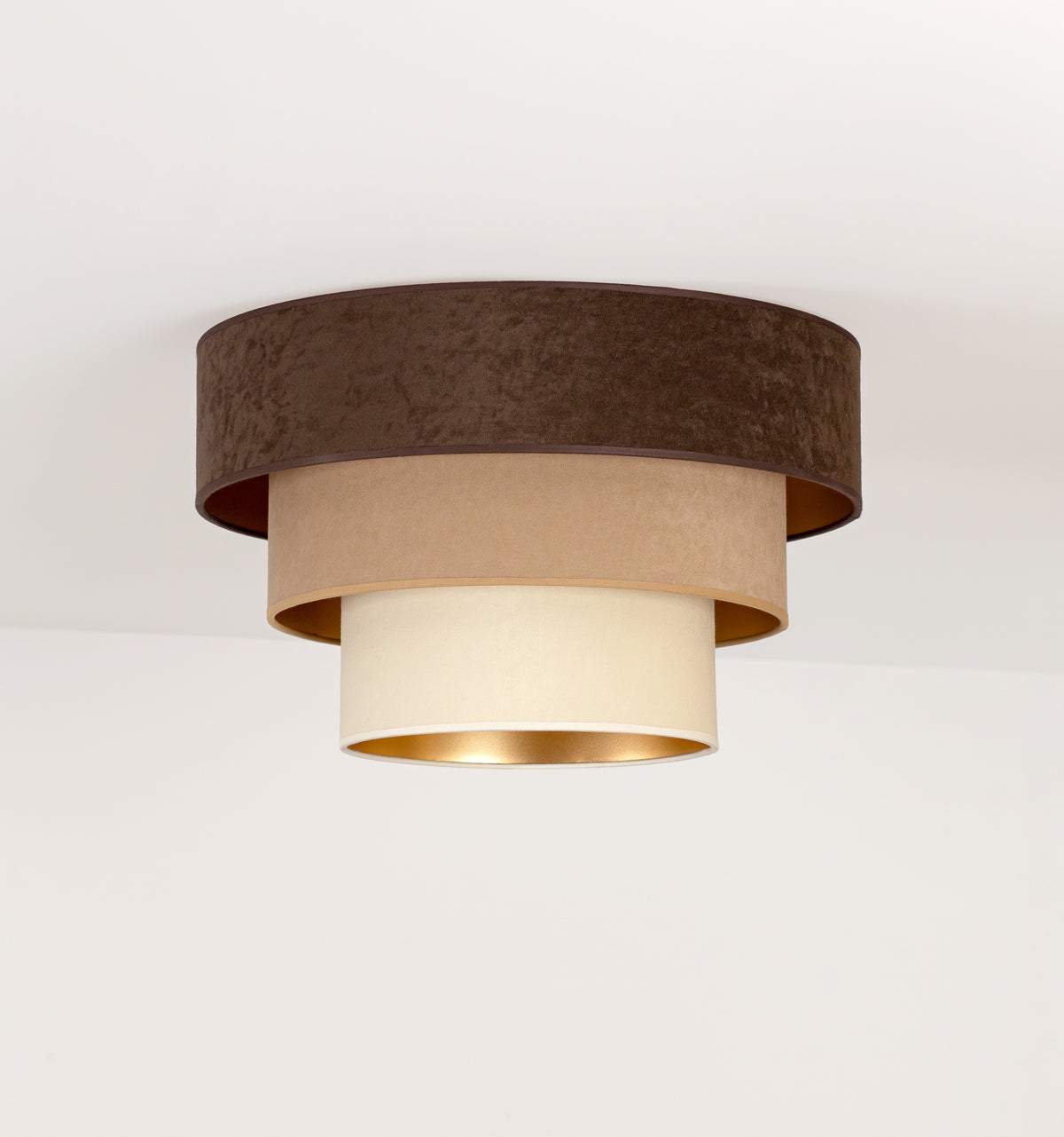 Plafon DUOLLA LUNETA TIRAMISU 750671 brązowy/kremowy 1xE27 średn.45cm