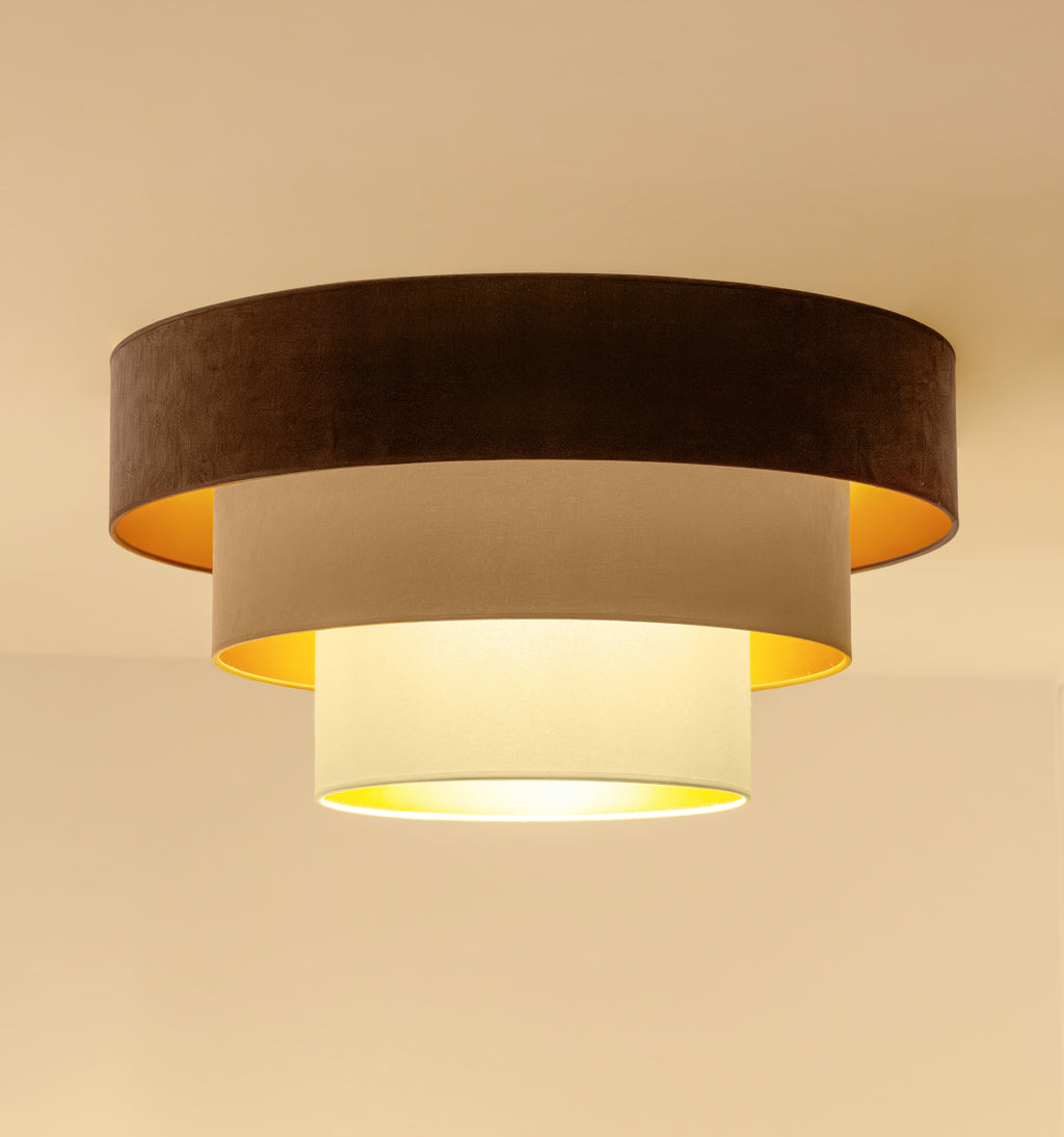 Plafon DUOLLA LUNETA TIRAMISU 750718 brązowy/kremowy 1xE27 średn.60cm