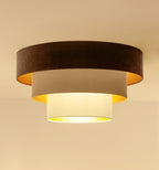 Plafon DUOLLA LUNETA TIRAMISU 750718 brązowy/kremowy 1xE27 średn.60cm