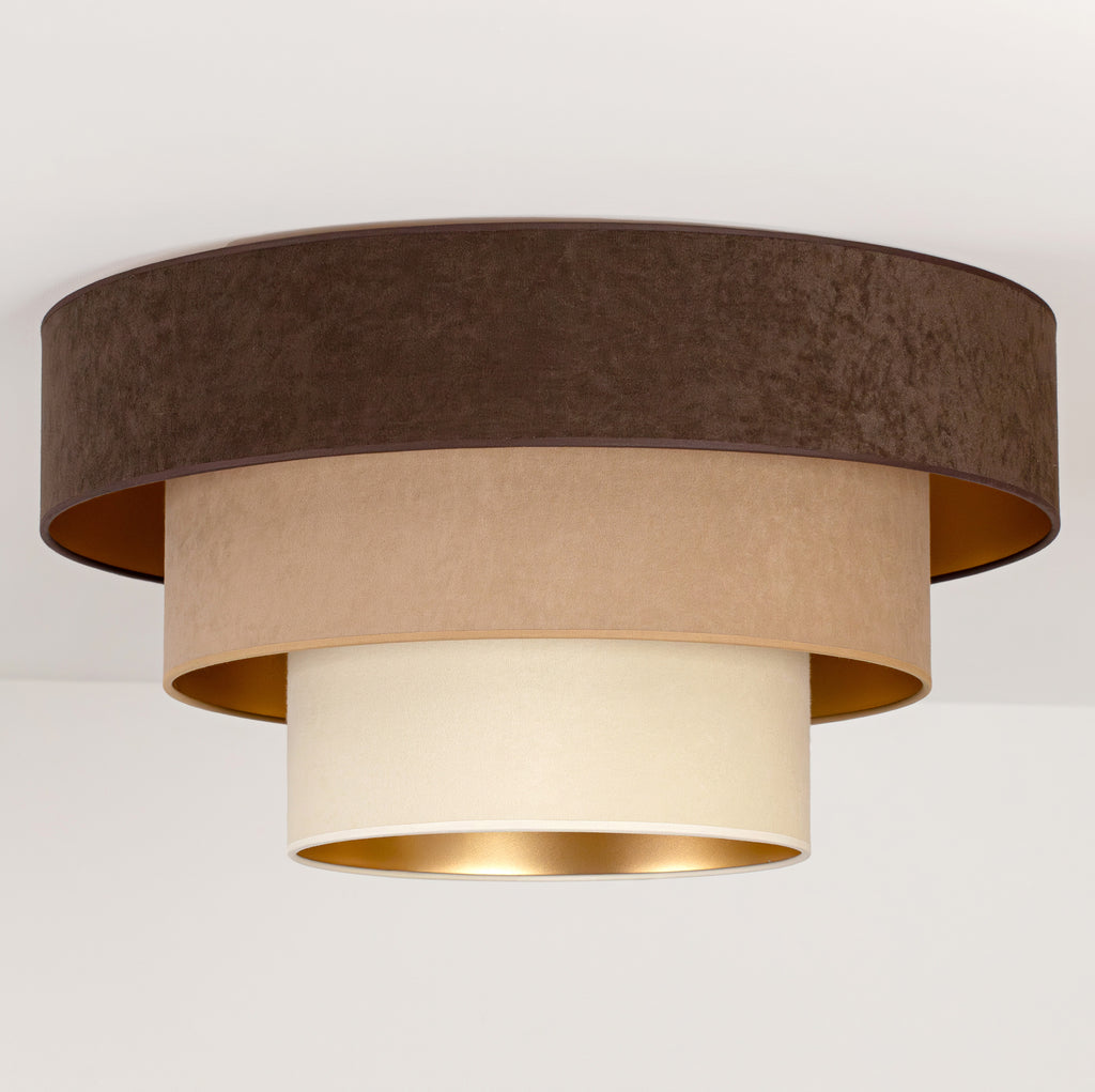 Plafon DUOLLA LUNETA TIRAMISU 750718 brązowy/kremowy 1xE27 średn.60cm