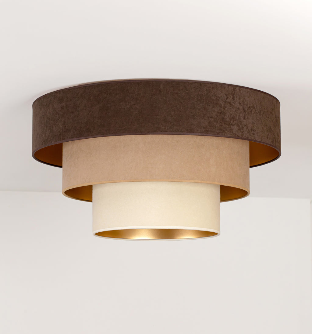 Plafon DUOLLA LUNETA TIRAMISU 750718 brązowy/kremowy 1xE27 średn.60cm