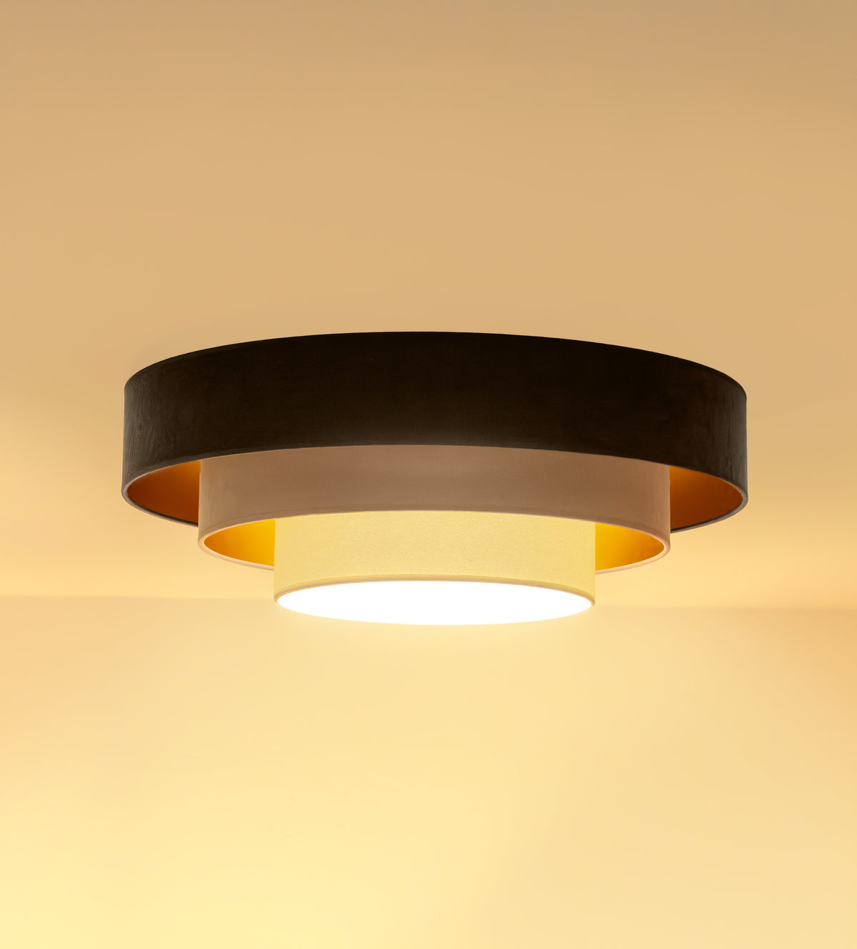 Plafon DUOLLA LUNETA TIRAMISU 750725 brązowy/kremowy n/axLampa LED średn.60cm