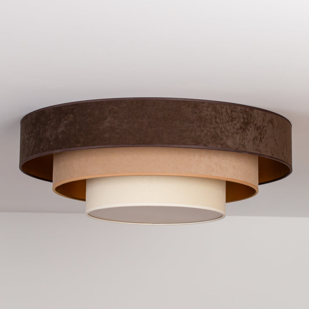 Plafon DUOLLA LUNETA TIRAMISU 750725 brązowy/kremowy n/axLampa LED średn.60cm