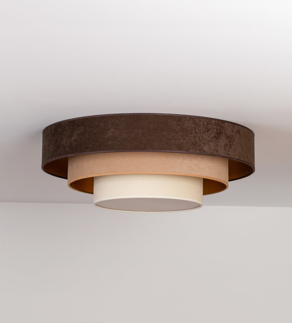 Plafon DUOLLA LUNETA TIRAMISU 750725 brązowy/kremowy n/axLampa LED średn.60cm