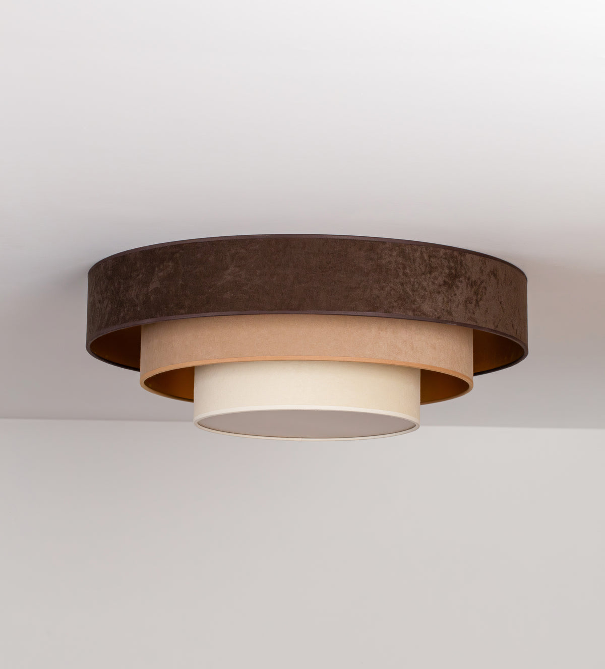 Plafon DUOLLA LUNETA TIRAMISU 750725 brązowy/kremowy n/axLampa LED średn.60cm