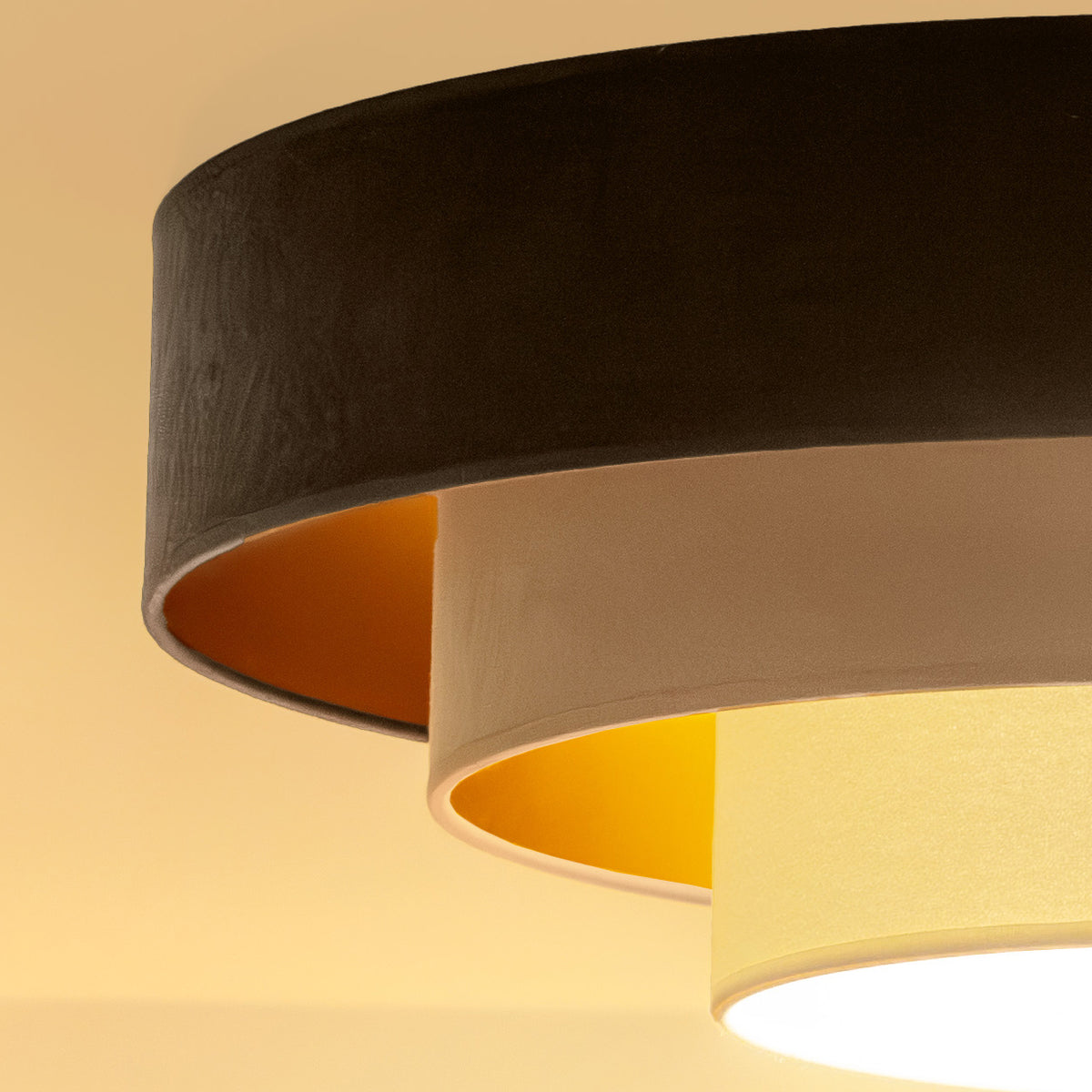 Plafon DUOLLA LUNETA TIRAMISU 750756 brązowy/kremowy n/axLampa LED średn.80cm