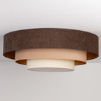 Plafon DUOLLA LUNETA TIRAMISU 750756 brązowy/kremowy n/axLampa LED średn.80cm