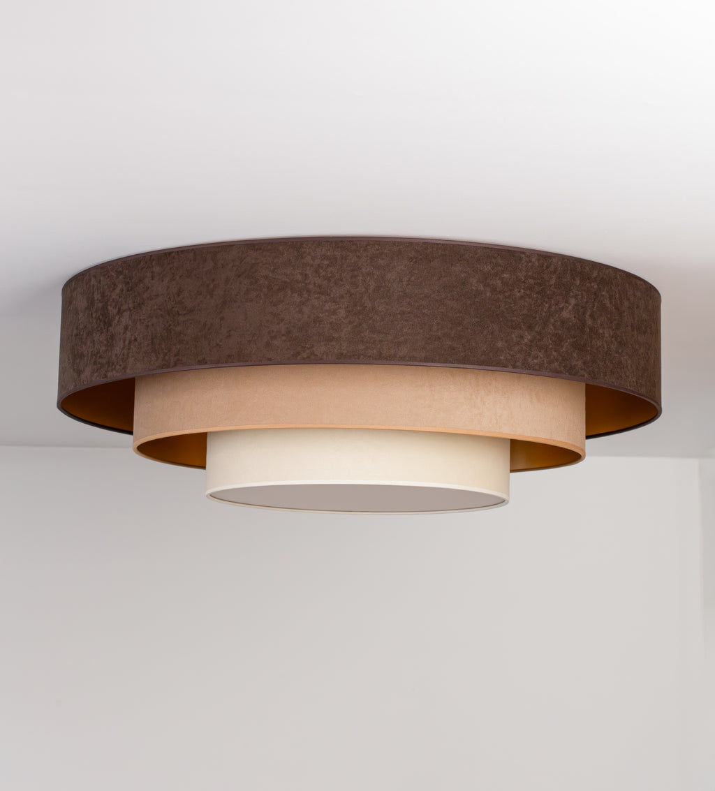 Plafon DUOLLA LUNETA TIRAMISU 750756 brązowy/kremowy n/axLampa LED średn.80cm