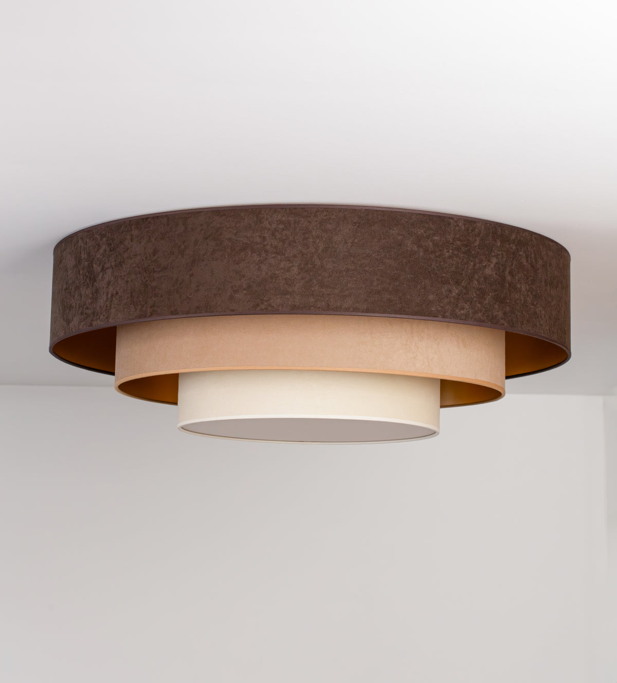 Plafon DUOLLA LUNETA TIRAMISU 750756 brązowy/kremowy n/axLampa LED średn.80cm