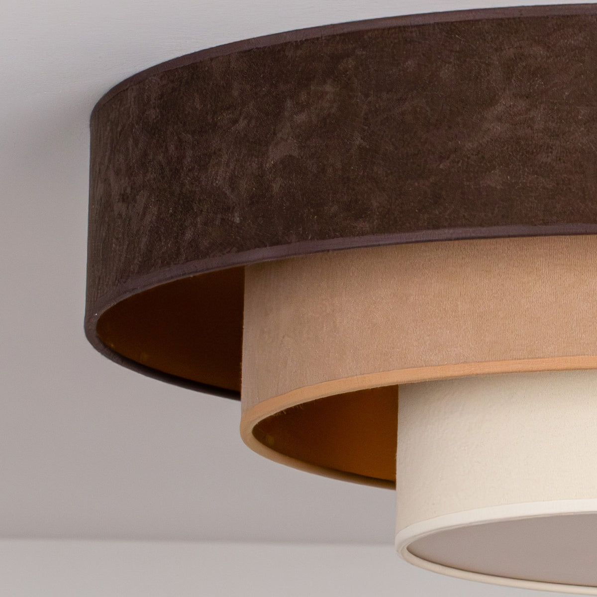 Plafon DUOLLA LUNETA TIRAMISU 750756 brązowy/kremowy n/axLampa LED średn.80cm