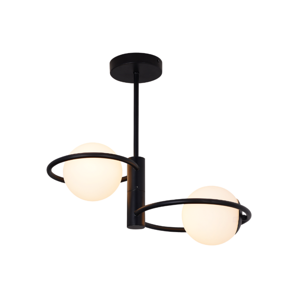 Plafon Dorado ring czarna 2 x E14