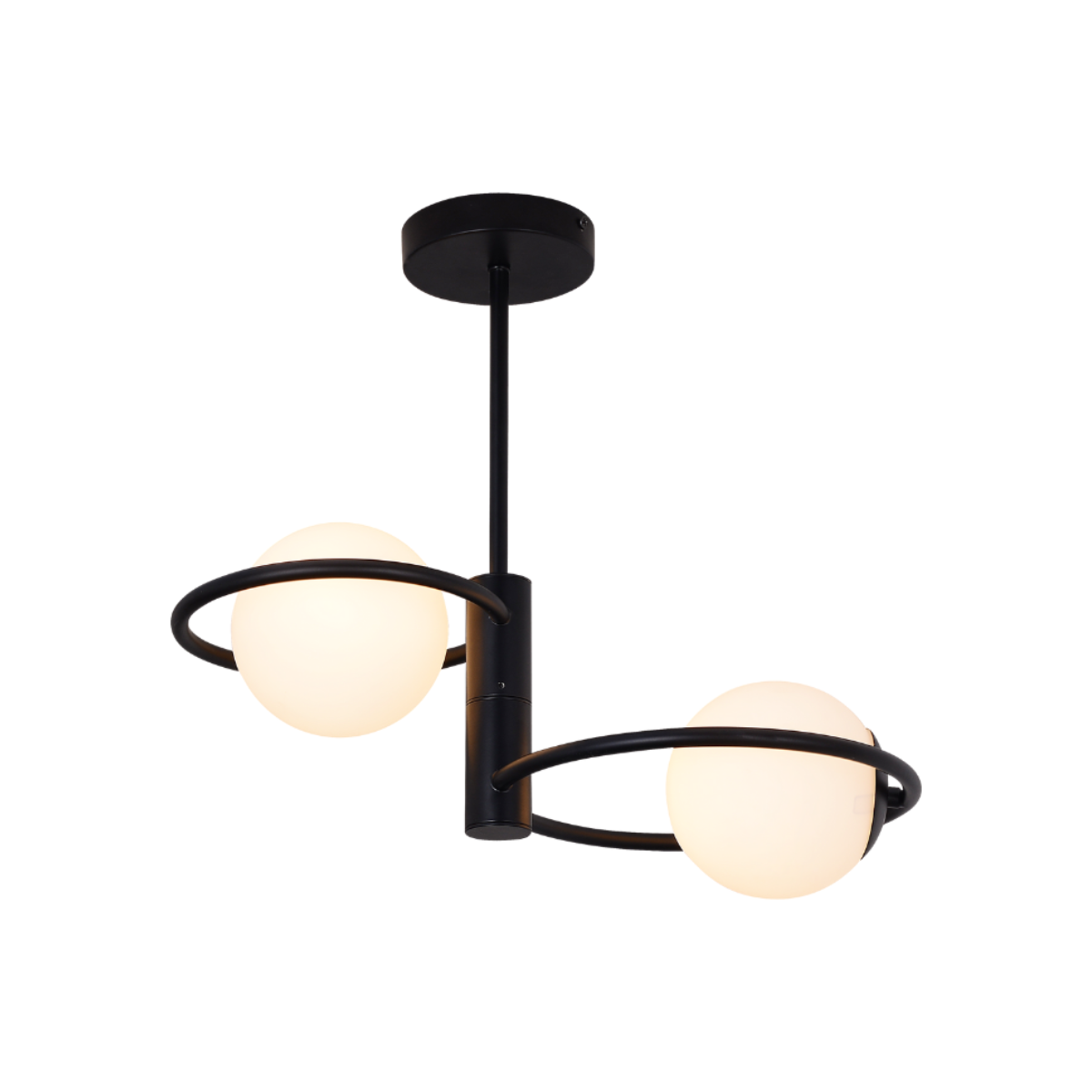 Plafon Dorado ring czarna 2 x E14