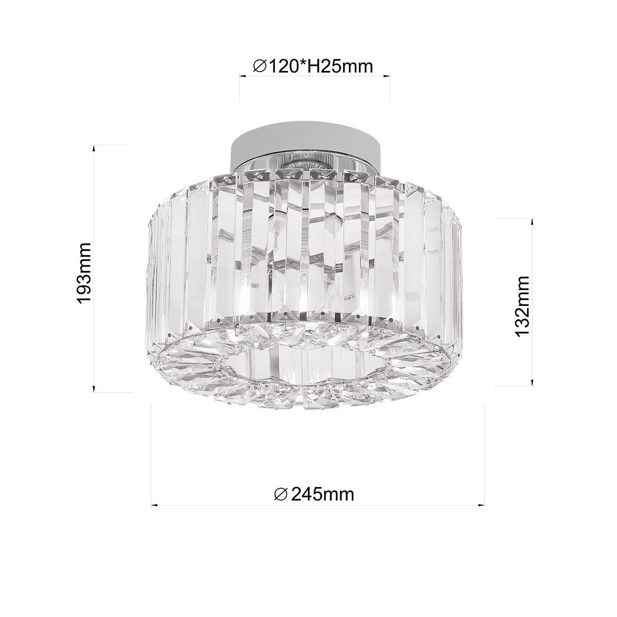 Plafon Galactico chrom 1xE27