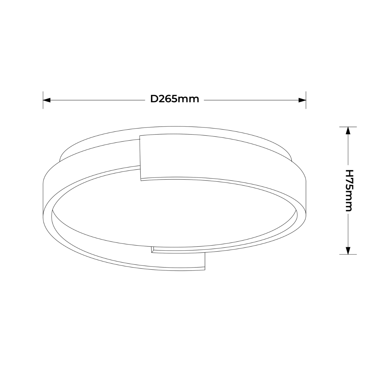 Plafon Halo 27 cm czarny LED CCT