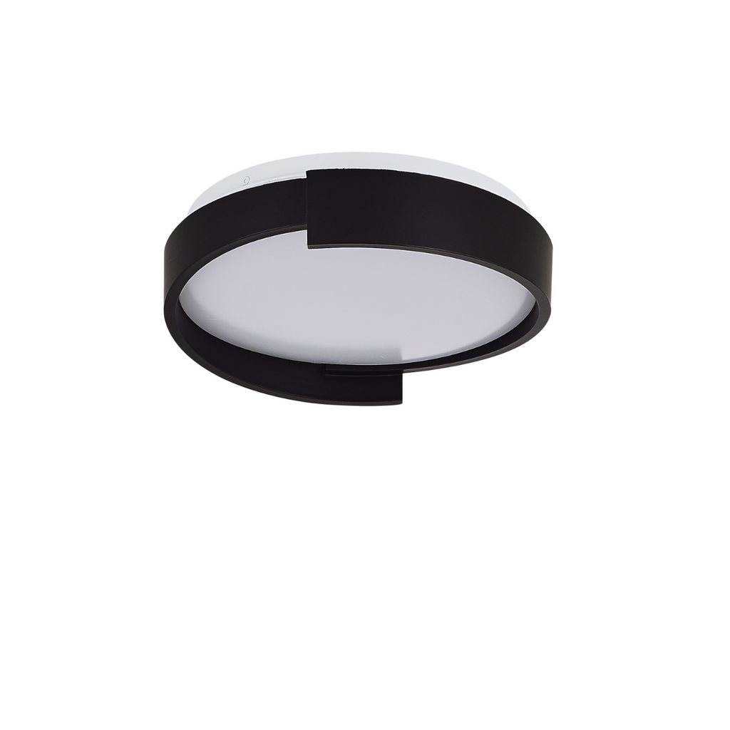 Plafon Halo 38 cm czarny LED CCT