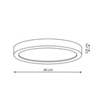 Plafon LORIA śr. 40cm I biały I 32W LED, barwa ciepła 3000K