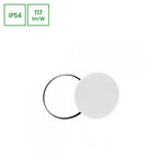 Plafon NYMPHEA BLACK & WHITE RINGS 24W WW 230V 115st IP54 FI320x52 BIAŁY/CZARNY OKRĄGŁA CZUJNIK