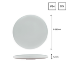 Plafon NYMPHEA RING 32W 6000K 230V IP54 IK04 38 cm | Biały czarny