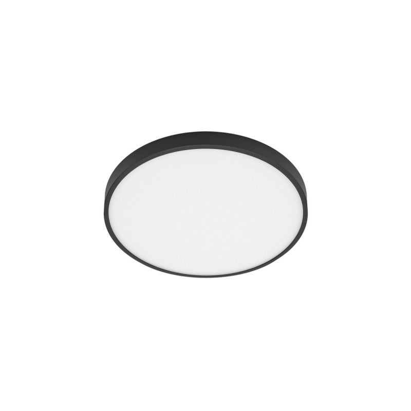 Plafon RIBERIO śr. 28cm 30W LED ciepła biel 3000K | czarny