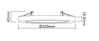 Plafon YORK śr. 33cm I czarny I 24W LED, barwa neutralna 4000K